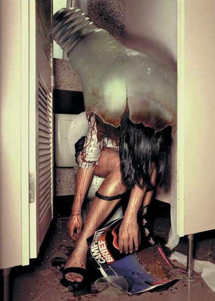 [转帖]MM上洗手间被灯泡砸死，可怜啊……