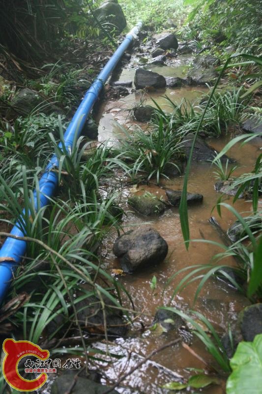 中游，蓝管是截流取水用的
